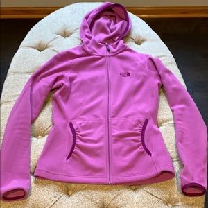 Hooded purple north face fleece